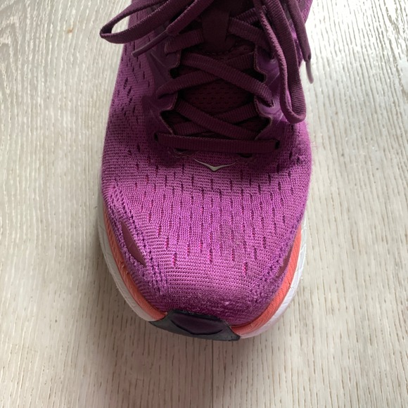 Hoka Clifton 8 Womens Running Shoes Purple Pink Athletic Sneakers - Picture 3 of 10